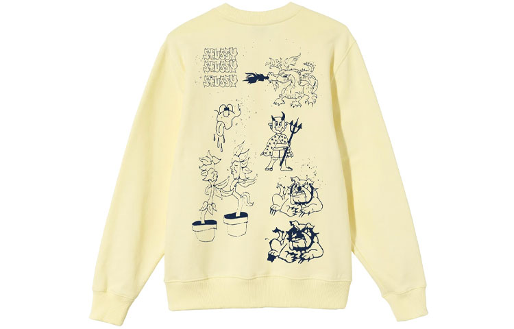 Stüssy Stussy Bad Dream Crew Logo Floral Print Vintage Pullover Sweatshirt Men. 1914648 圖 3