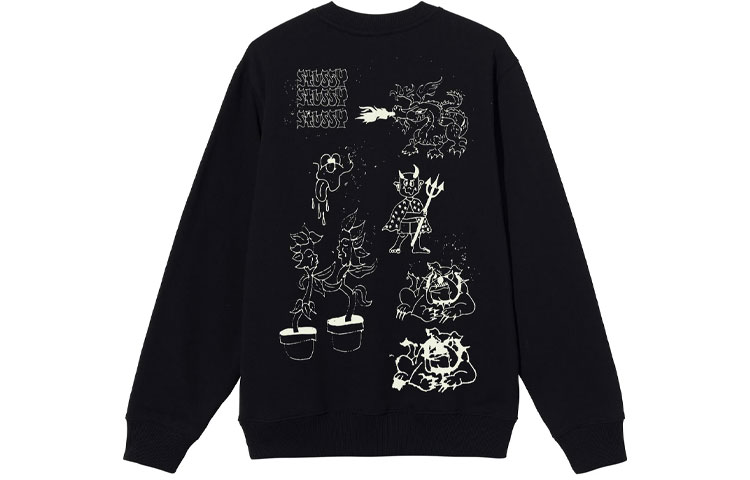 Stüssy Stussy Bad Dream Crew Logo Floral Print Vintage Pullover Sweatshirt Men. 1914648 圖 7
