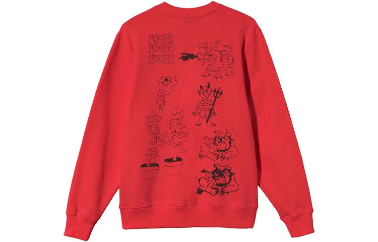 Stüssy Stussy Bad Dream Crew Logo Floral Print Vintage Pullover Sweatshirt Men. 1914648 圖 8