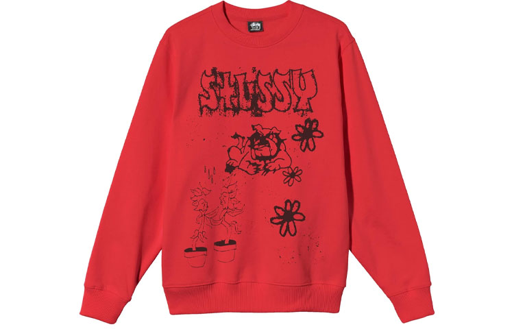 Stüssy Stussy Bad Dream Crew Logo Floral Print Vintage Pullover Sweatshirt Men. 1914648 圖 9