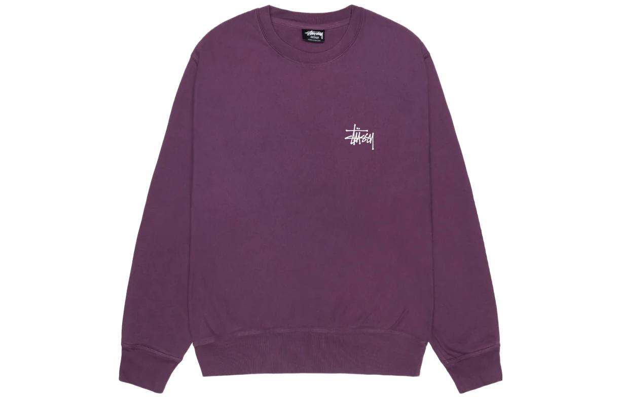Stüssy Stussy Basic Pigment Dyed Crewneck Sweatshirt with Logo Print Unisex Retro Style. 1914879 圖 14