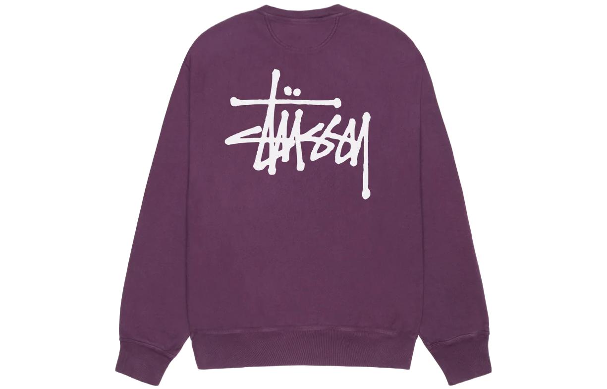 Stüssy Stussy Basic Pigment Dyed Crewneck Sweatshirt with Logo Print Unisex Retro Style. 1914879 圖 15