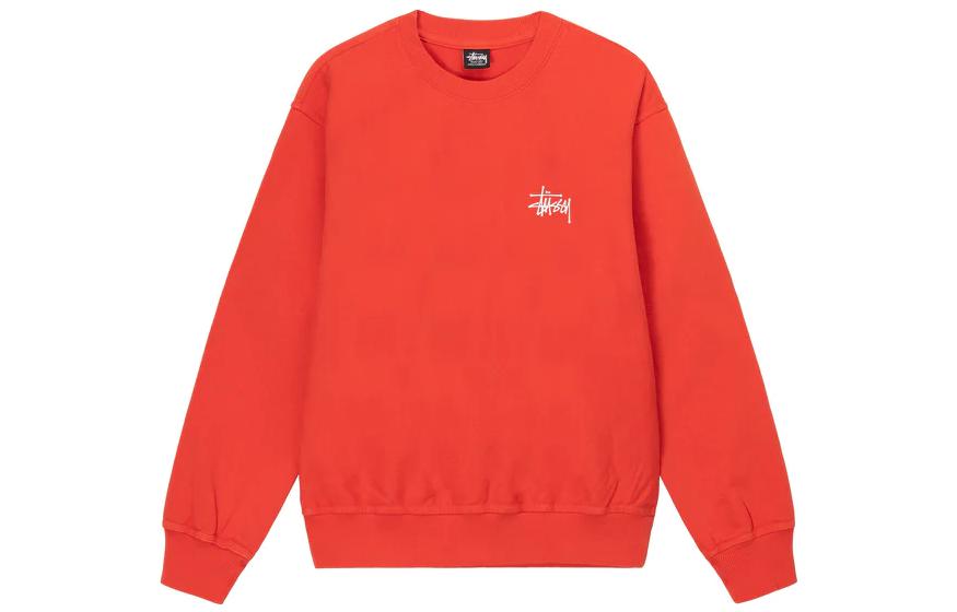 Stüssy Stussy Basic Pigment Dyed Crewneck Sweatshirt with Logo Print Unisex Retro Style. 1914879 圖 3