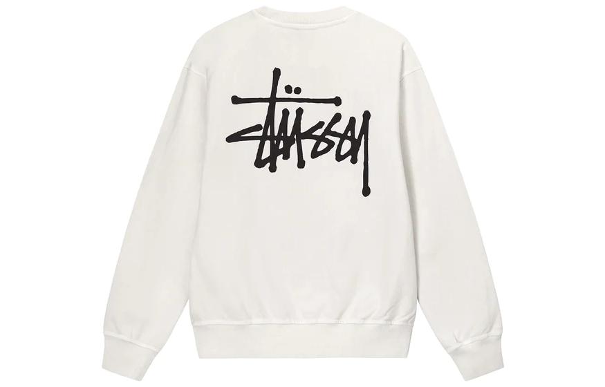 Stüssy Stussy Basic Pigment Dyed Crewneck Sweatshirt with Logo Print Unisex Retro Style. 1914879 圖 6