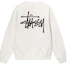 Details for Stüssy Stussy Basic Pigment Dyed Crewneck Sweatshirt with Logo Print Unisex Retro Style. 1914879
