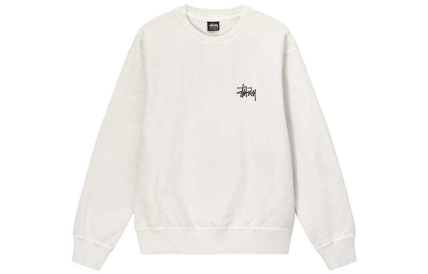Stüssy Stussy Basic Pigment Dyed Crewneck Sweatshirt with Logo Print Unisex Retro Style. 1914879 圖 7