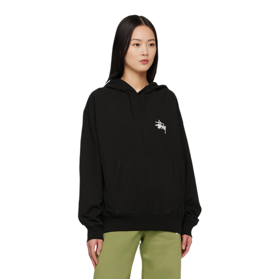 Stüssy Stussy Basic Pigment Dyed Hoodie FW24 Retro Logo Print Unisex Pullover Sweatshirt. 1924879p 圖 4