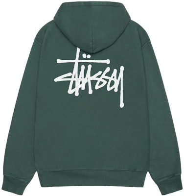 Stüssy Stussy Basic Pigment Dyed Hoodie Retro Logo Print Pullover Unisex Sweatshirt. 1924879 8