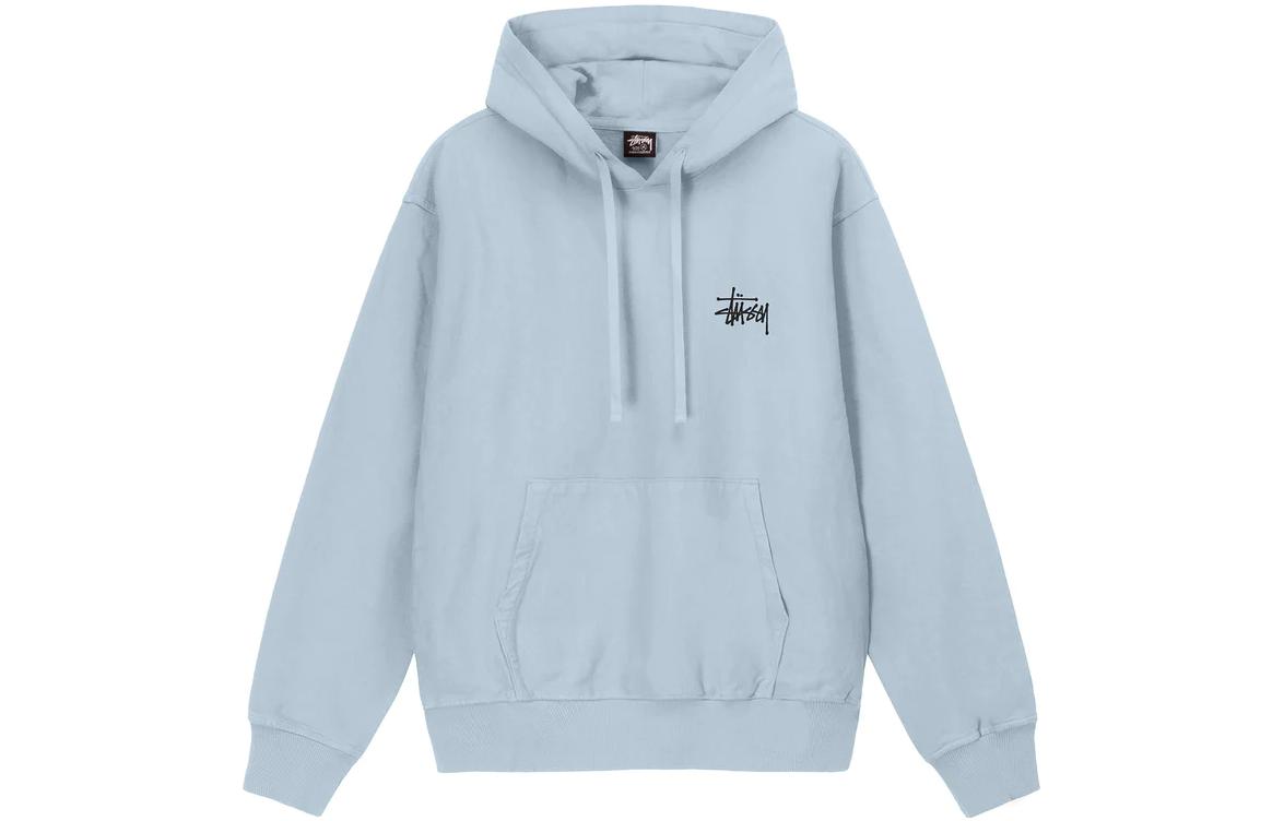 Sizing Stüssy Stussy Basic Pigment Dyed Hoodie Retro Logo Print Pullover Unisex Sweatshirt. 1924879