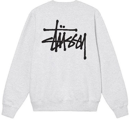 스투시 베이직 레트로 크루넥 스웻셔츠 백 로고 블랙. 1914464BLAC 3