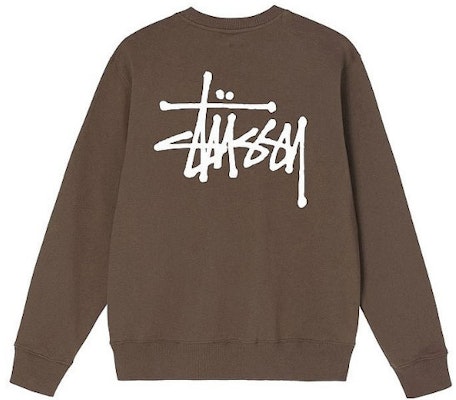 스투시 베이직 레트로 크루넥 스웻셔츠 백 로고 블랙. 1914464BLAC 5