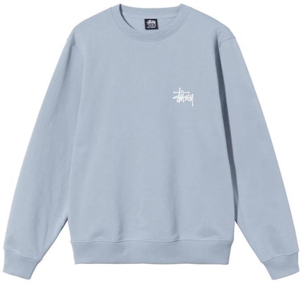 스투시 베이직 레트로 크루넥 스웻셔츠 백 로고 블랙. 1914464BLAC 6