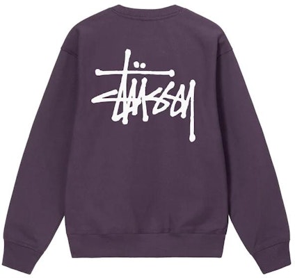 스투시 베이직 레트로 크루넥 스웻셔츠 백 로고 블랙. 1914464BLAC 12