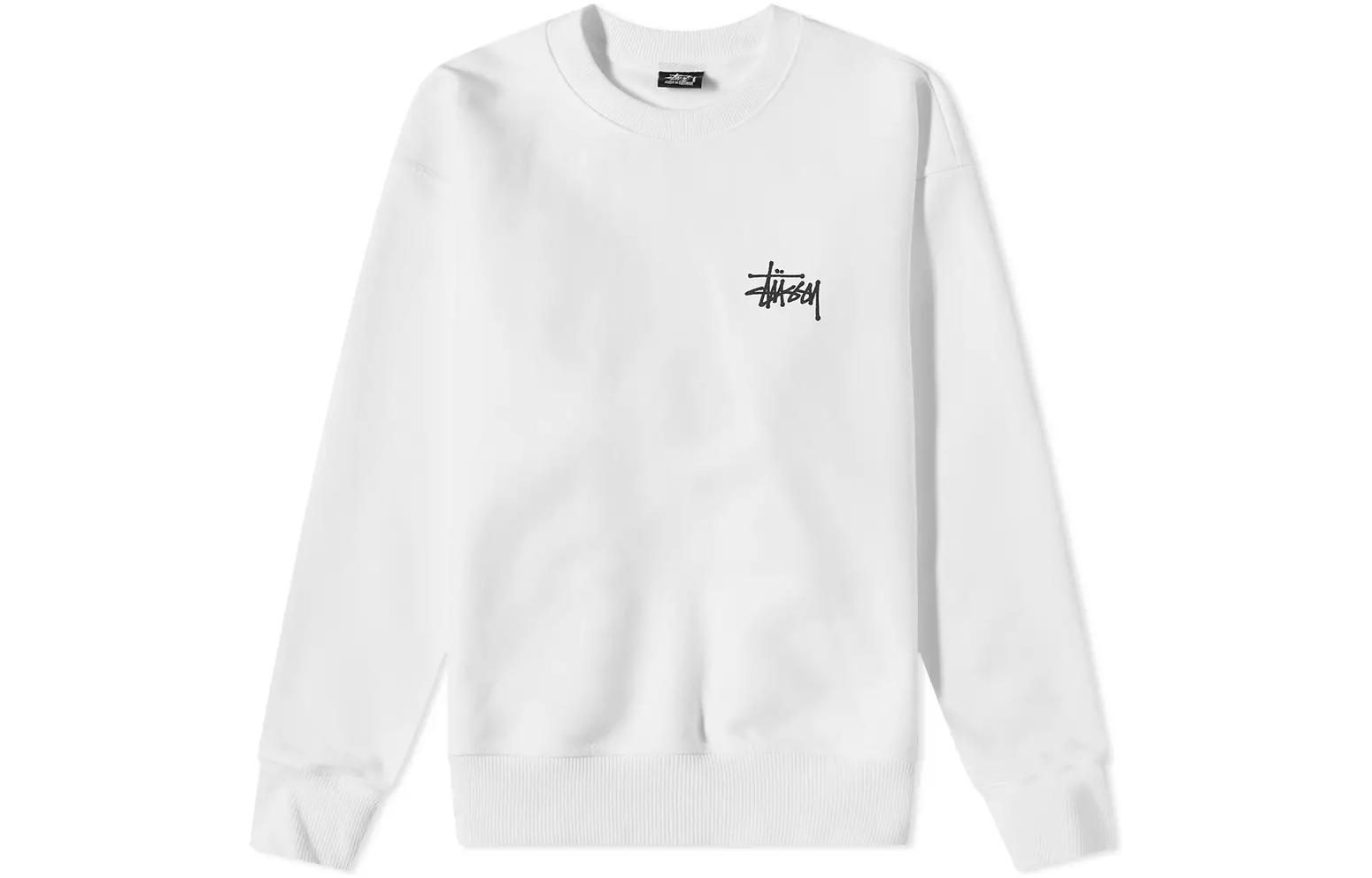 Shop 스투시 베이직 레트로 크루넥 스웻셔츠 백 로고 블랙. 1914464BLAC