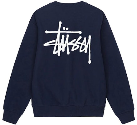 스투시 베이직 레트로 크루넥 스웻셔츠 백 로고 블랙. 1914464BLAC Sizing 스투시 베이직 레트로 크루넥 스웻셔츠 백 로고 블랙. 1914464BLAC