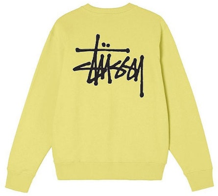 스투시 베이직 레트로 크루넥 스웻셔츠 백 로고 블랙. 1914464BLAC 1