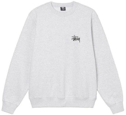 스투시 베이직 레트로 크루넥 스웻셔츠 백 로고 블랙. 1914464BLAC 2