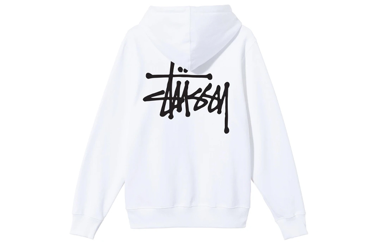 Shop Stüssy Stussy Basic Zip-Up Hoodie Retro Gaya Jaket Sweatshirt Unisex 1974649