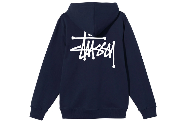 Cheap Stüssy Stussy Basic Zip-Up Hoodie Retro Gaya Jaket Sweatshirt Unisex 1974649