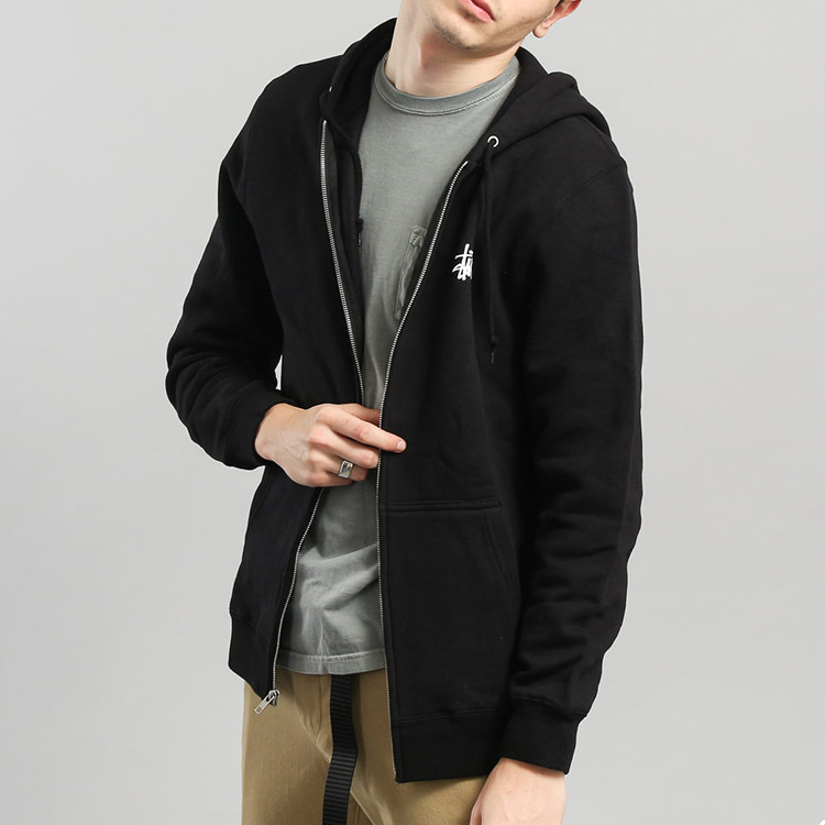Stüssy Stussy Basic Zip Hood Classic Logo Retro Sweatshirt Jacket Unisex. 1974500 圖 5