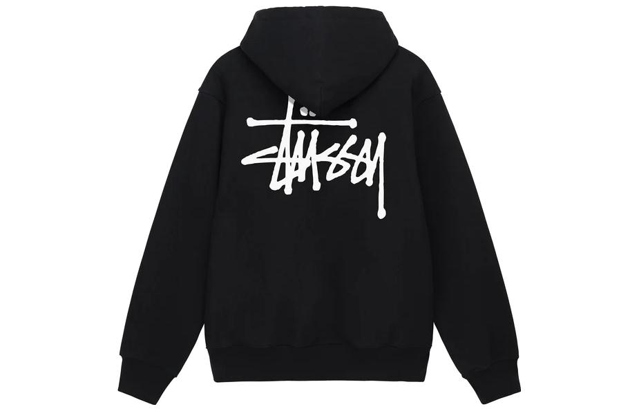 Shop Stüssy 基本款拉鍊帽T 字母印花長袖復古款 男女款連帽衛衣。 1974870