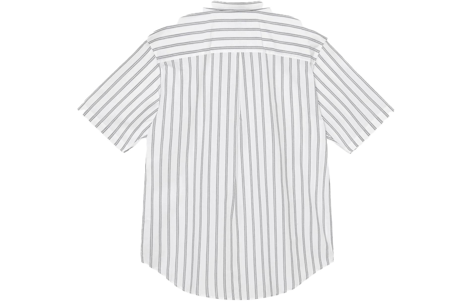 Stüssy Stussy Boxy SS23 Unisex White Striped Vintage American Button-Up Shirt 1110290 圖 3