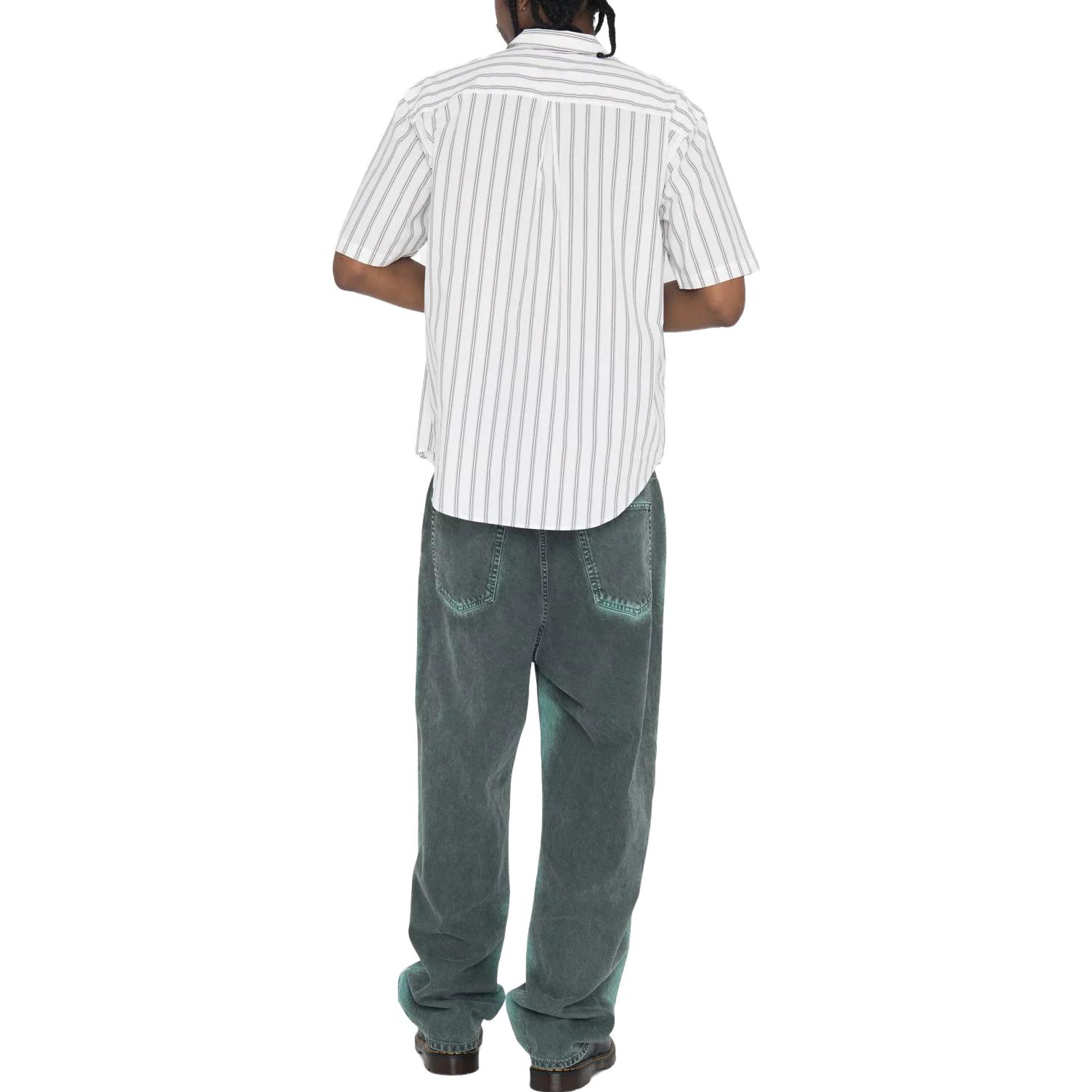 Stüssy Stussy Boxy SS23 Unisex White Striped Vintage American Button-Up Shirt 1110290 圖 6