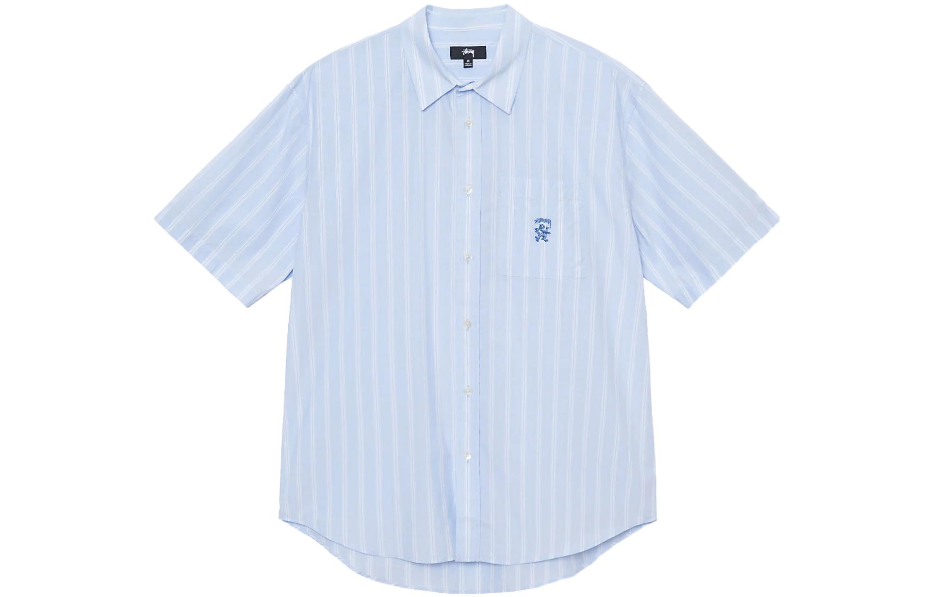 Stüssy Stussy Boxy SS23 Unisex White Striped Vintage American Button-Up Shirt 1110290 圖 7