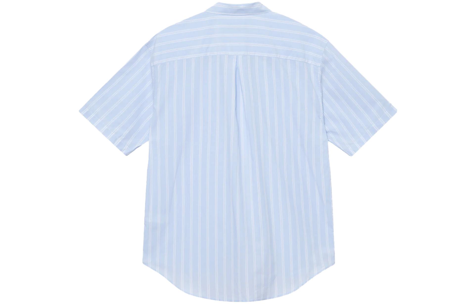 Stüssy Stussy Boxy SS23 Unisex White Striped Vintage American Button-Up Shirt 1110290 圖 8