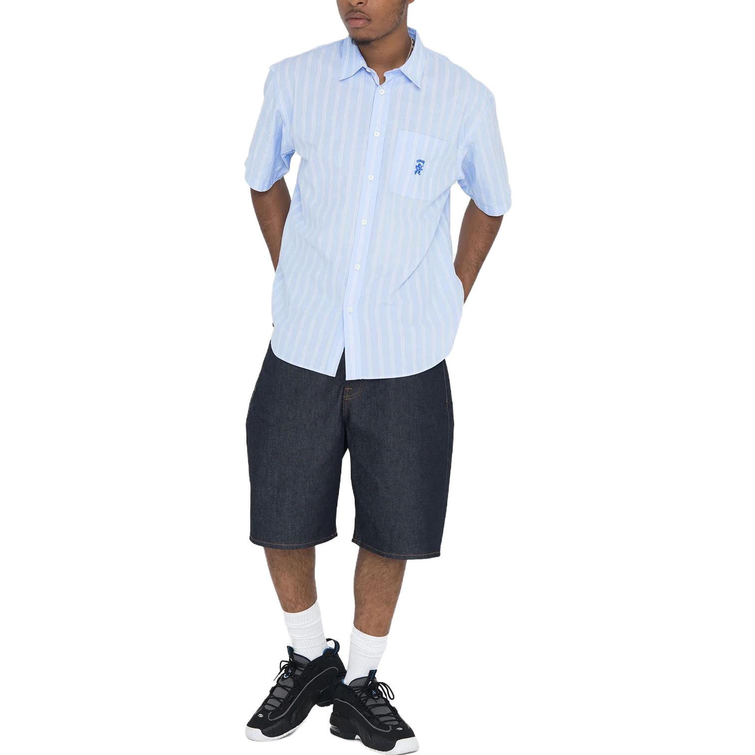 Stüssy Stussy Boxy SS23 Unisex White Striped Vintage American Button-Up Shirt 1110290 圖 9