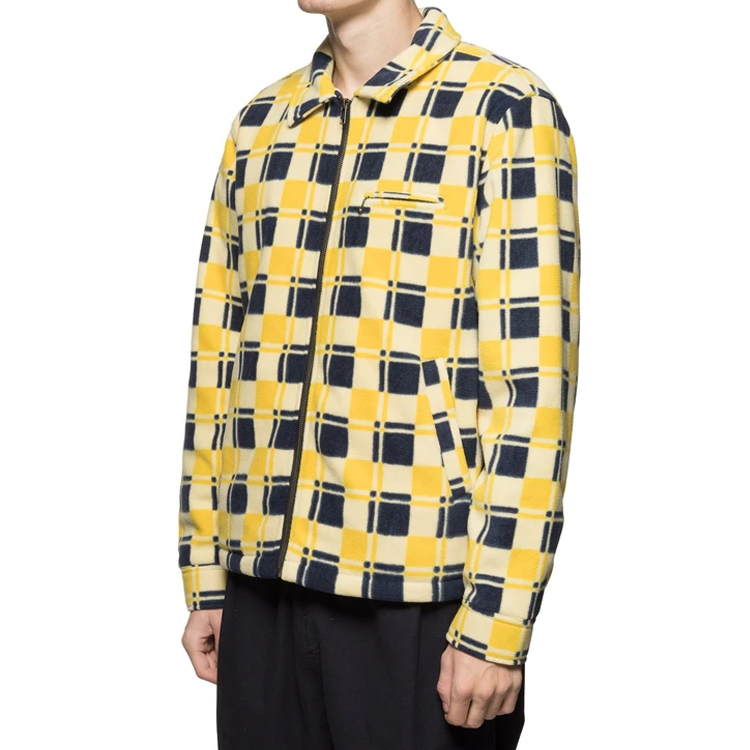 Stüssy Stussy Brent Polar Fleece Jacket Plaid Zip Vintage American Style - 118374 圖 4