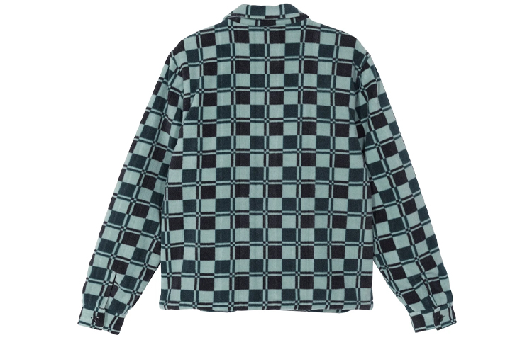 Stüssy Stussy Brent Polar Fleece Jacket Plaid Zip Vintage American Style - 118374 圖 6