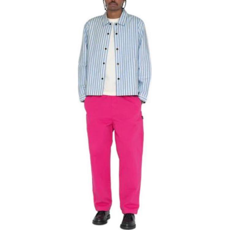 Stüssy Stussy Brushed Beach Pants Elastic Waist Vintage Straight Leg Unisex Casual Pants 116553 圖 29