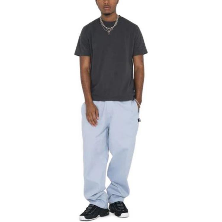 Stüssy Stussy Brushed Beach Pants Elastic Waist Vintage Straight Leg Unisex Casual Pants 116553 圖 37