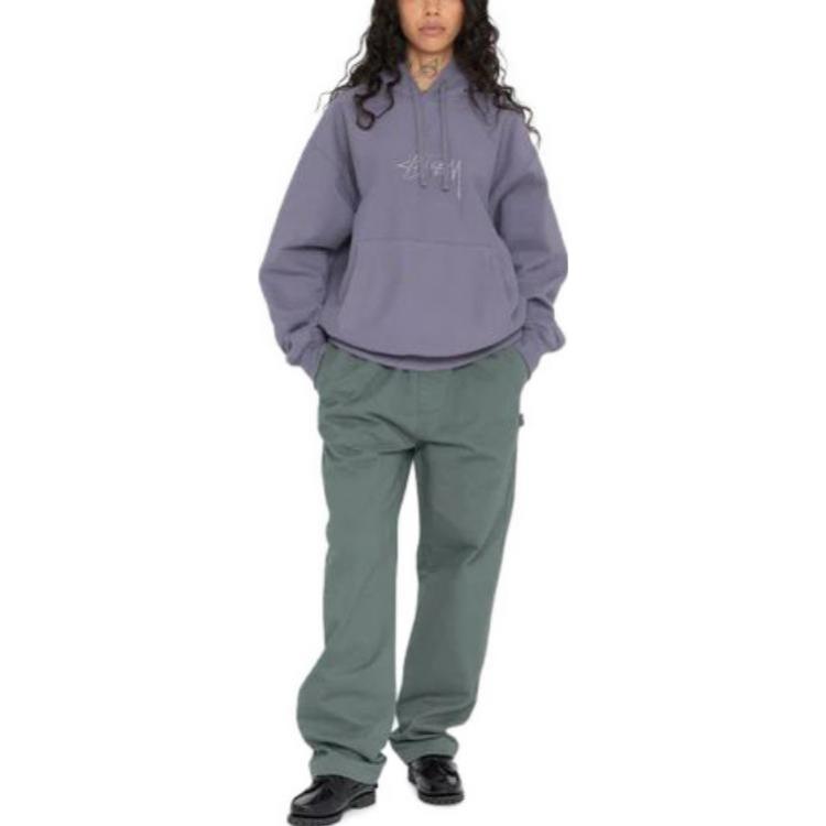 Stüssy Stussy Brushed Beach Pants Elastic Waist Vintage Straight Leg Unisex Casual Pants 116553 圖 40