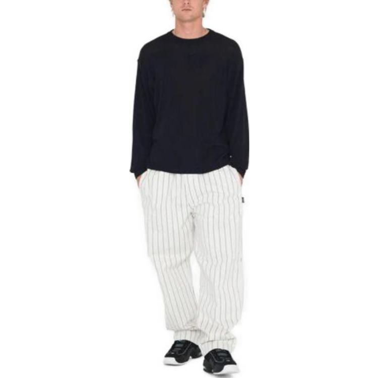 Stüssy Stussy Brushed Beach Pants Elastic Waist Vintage Straight Leg Unisex Casual Pants 116553 圖 45