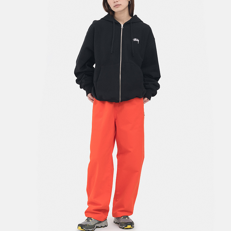 Stüssy Stussy Brushed Beach Pants Elastic Waist Vintage Straight Leg Unisex Casual Pants 116553 圖 8