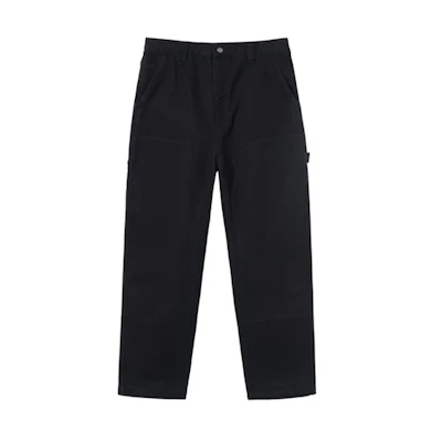 Stüssy Stussy Canvas Work Pants Black - Retro American Denim Casual Trousers. 116496