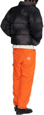 Stüssy 黑色帆布工作褲 - 復古美式牛仔休閒長褲 116496 5