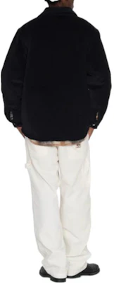 Stüssy 黑色帆布工作褲 - 復古美式牛仔休閒長褲 116496 1