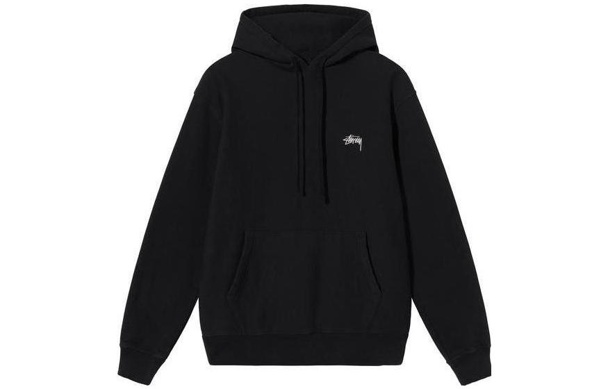 Stüssy Stussy Classic Logo Embroidered Fleece Hoodie Vintage Unisex Streetwear. 118469