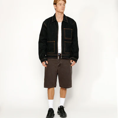 Stüssy Stussy 經典復古水洗牛仔休閒短褲 中性款式. SUSSP0112277M 10