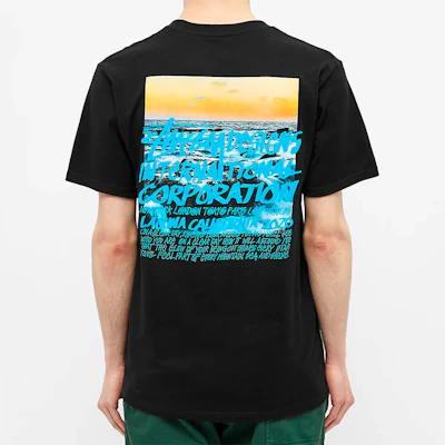 Stüssy Stussy Clear Day Vintage Black Tee with Ocean Print - Unisex Casual Streetwear 1904502-BLACK Purchase Stüssy Stussy Clear Day Vintage Black Tee with Ocean Print - Unisex Casual Streetwear 1904502-BLACK
