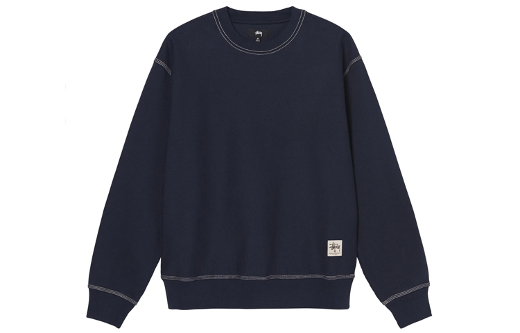 Stüssy Stussy Contrast Stitch Label Crew Retro Sweatshirt Unisex. 118458 圖 2