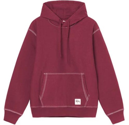 Stüssy Stussy Contrast Stitch Label Hoodie Unisex Vintage Logo Pullover. 118459 4