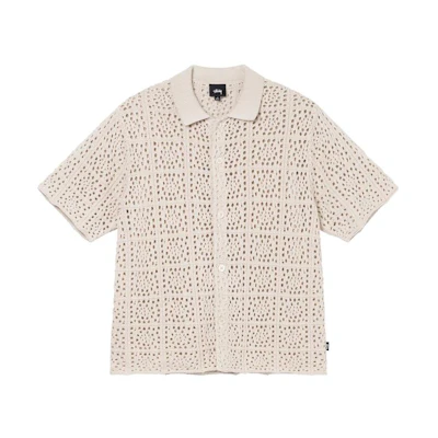 Stüssy Stussy Crochet Knit Short Sleeve Vintage Shirt Unisex 117127