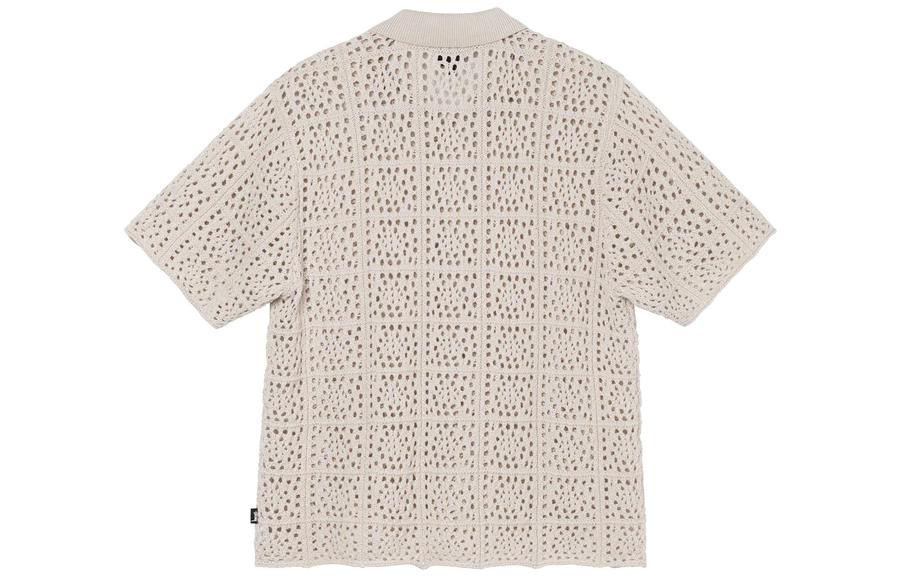 Stüssy Stussy Crochet Knit Short Sleeve Vintage Shirt Unisex 117127 圖 3