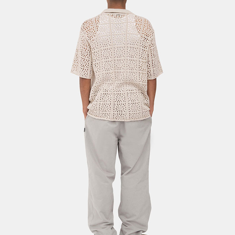 Stüssy Stussy Crochet Knit Short Sleeve Vintage Shirt Unisex 117127 圖 6