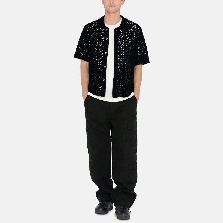 Stüssy Stussy Crochet Knit Short Sleeve Vintage Shirt Unisex 117127 圖 10