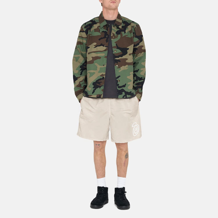 Shop Stüssy Stussy Curly S Water Short - Mosquito Coil Logo Vintage Loose Casual Shorts Men. 113157